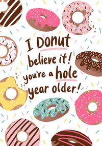 Tap to view Hole Year Older Birthday Card