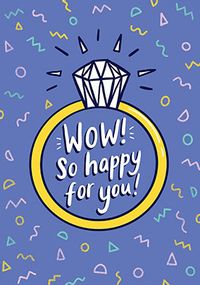 Tap to view Wow So Happy For You Engagement Card