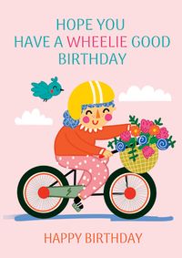 Tap to view Wheelie Good Birthday Bike Card