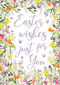 Tap to view Easter Wishes Just for You Floral Card