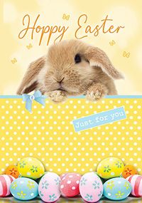 Tap to view Hoppy Easter Just for You Bunny Card