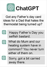 Tap to view Thermostat Up Father's Day Card