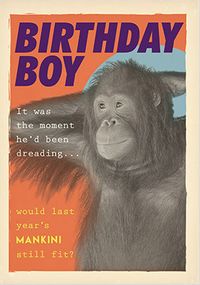 Tap to view Mankini Birthday Card