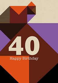 Tap to view 40th Birthday Modern Card