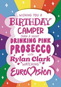 Tap to view Watching Eurovision Topical Birthday Card.