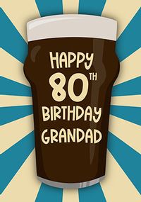 Tap to view 80th Birthday Grandad Beer Card