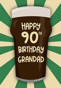 Tap to view 90th Birthday Grandad Beer Card
