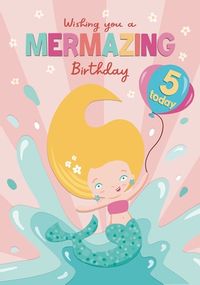 Tap to view Mermazing Age 5 Birthday Card