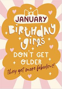 Tap to view January Birthday Girls Card