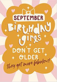 Tap to view September Birthday Girls Card