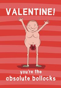 Tap to view Valentine the Absolute Bollocks Card