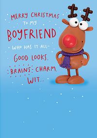 Tap to view Boyfriend Reindeer Christmas Card