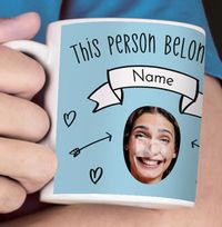 Tap to view Just A Crush Blue Photo Upload Personalised Mug