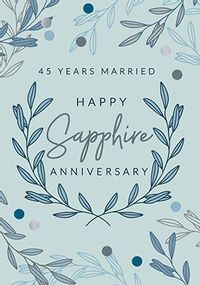 Tap to view 45 Years Sapphire Anniversary Card