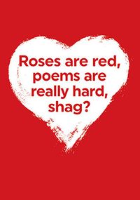 Tap to view Roses are Red Poems are Hard Valentine's Card