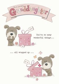 Tap to view Cute Dog Wonderful Granddaughter Birthday Card