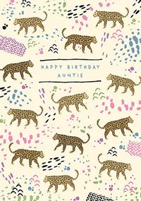 Tap to view Auntie Leopard Birthday Card