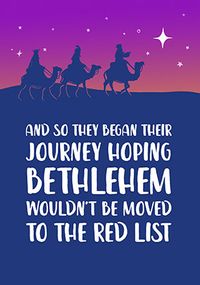 Tap to view Red List Christmas Card