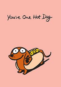Tap to view One Hot Dog Valentine's Day Card