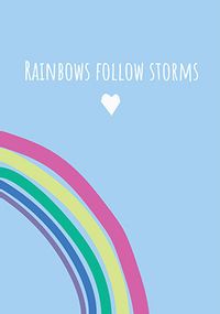 Tap to view Rainbows Follow Storms Card