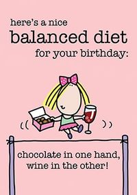 Tap to view Balanced Diet Birthday Card