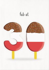 Tap to view Fab at 30 Birthday Card