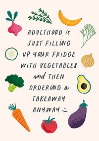 Tap to view Adulthood Takeaway Birthday Card