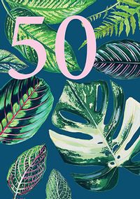 Tap to view 50th Birthday Leaves Card