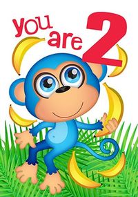 Tap to view You Are 2 Monkey Birthday Card - Simon Elvin