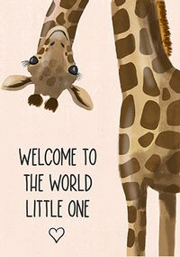 Tap to view Welcome to the World Little One Giraffe New Baby Card