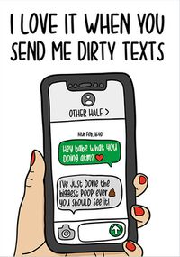Tap to view Dirty Texts Valentine Card
