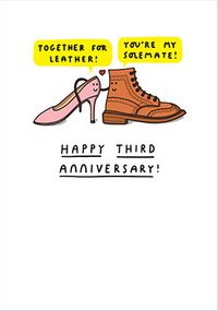 Tap to view Sole Mate 3rd Anniversary Card