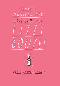 Tap to view Fizzy Booze Anniversary Card