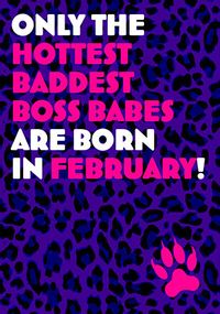 Tap to view February Boss Babe Birthday Card