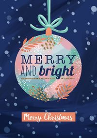 Tap to view Merry and Bright Christmas Bauble Card