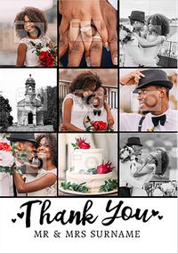 Tap to view Wedding Thank You 9 Photo Card