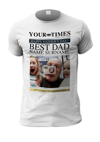 Tap to view Personalised Best Dad T-Shirt - Spoof Your Times Cover