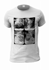Tap to view 4 Photo Upload Retro Personalised T-Shirt