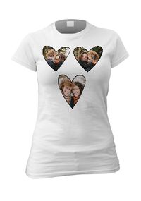 Tap to view Three Hearts Personalised Photo T-Shirt