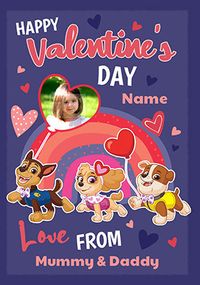 Tap to view Paw Patrol - Mummy & Daddy Valentine's Day Photo Card