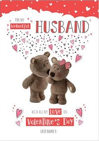Tap to view Barley Bear Husband Valentine's Personalised Card