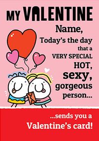 Tap to view Sexy, Hot Person Personalised Valentine's Card