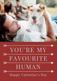 Tap to view You're My Favourite Human Photo Valentine's Card