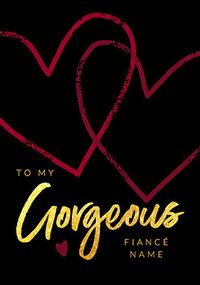 Tap to view Hearts Gorgeous Fiancé Giant Valentine's Card