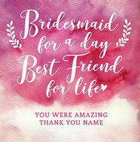 Tap to view J'adore Bridesmaid For A Day Wedding Card