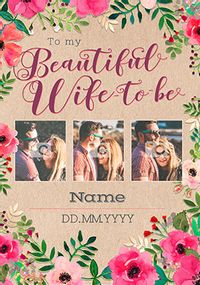 Tap to view Neon Blush - Multi Photo Wife-To-Be Wedding Card