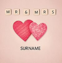Tap to view Paper Rose - Wedding Card Scrabble Mr & Mrs