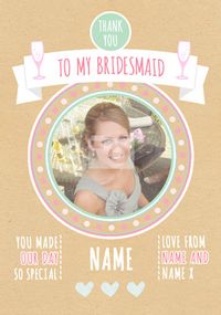 Tap to view Rustic Romance - For my Bridesmaid Wedding Card