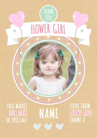 Tap to view Rustic Romance - Flower Girl Thank You Wedding Card