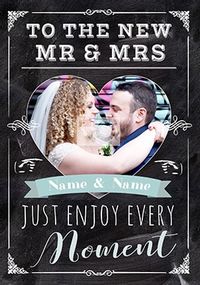 Tap to view The New Mr & Mrs Photo Upload Wedding Card